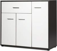 COSTWAY Sideboard mit verstellbaren Regalfächern weiß