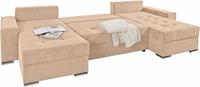 COLLECTION AB Zithoek met slaapfunctie, bedkist en binnenvering, inclusief losse rug- en sierkussens, vrij plaatsbaar,