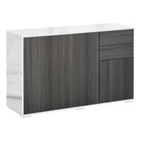 HOMCOM Sideboard mit Anti-Kippvorrichtung weiß/grau
