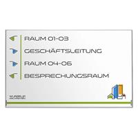 Deur-/infobord, A3 dwars, h x b = 299,5 x 422,5 mm, verkeerswit