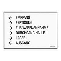 MADRID Black Line™ wegwijzer, A3 dwars, h x b = 299,5 x 422,5 mm, zwart