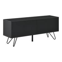 En.casa Sideboard Bollebygd mit 2 Schranktüren Kommode Wandschrank Metallgestell 46,5x110x30cm in verschiedenen Farben schwarz
