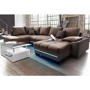 Nova Via Wohnlandschaft »Nikita«, wahlweise mit Kaltschaum (140kg Belastung/Sitz) und Bluetooth-Soundsystem, sowie RGB-LED-Beleuchtung