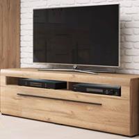 LOMADOX TV Lowboard 140 cm breit Eiche Grandson Nb. TURDA-83 mit LED Beleuchtung, B/H/T: ca. 140/52/50 cm braun