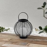 Lindby Mairuna LED solar-lantaarn, zwart, 22,7 cm