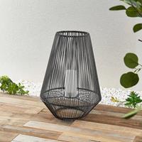 LINDBY Kaati LED-Solar-Laterne, Rattanoptik, 37 cm