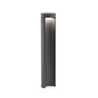 FARO BARCELONA LED sokkellamp Chandra, donkergrijs, aluminium, hoogte 45 cm