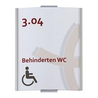 FRANKFURT™ Türschild HxBxT 148 x 120 x 13 mm, DIN A6 hoch silber