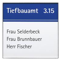 RIO™ Türschild 1-Loch-Variante, HxB 149,5 x 149,5 mm silber