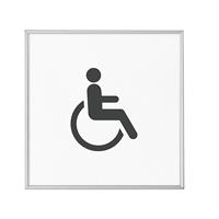 MADRID Silver Line™ Türschild Piktogramm HxB 120 x 120 mm WC barrierefrei