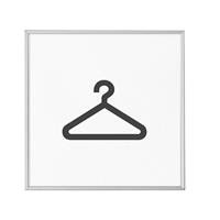 MADRID Silver Line™ deurbord, pictogram h x b = 120 x 120 mm, garderobe