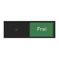 Frei-/Belegt-Anzeige in 5 Sprachen, BxHxT 150,5 x 50,5 x 6 mm schwarz