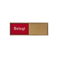 Deurbord met schuiffunctie vrij-bezet voor deurbord Lyon, zelfklevend, B 150 x H 50 mm, brons