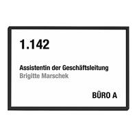 MADRID Black Line™ Türschild DIN A5 quer, BxH 212,5 x 150,5 mm schwarz