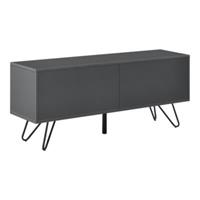 En.casa Sideboard Bollebygd mit 2 Schranktüren Kommode Wandschrank Metallgestell 46,5x110x30cm in verschiedenen Farben dunkelgrau