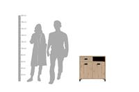 byLIVING Badkamerkast Wellness Breedte 80,5 cm, in eiken-look, met veel bergruimte