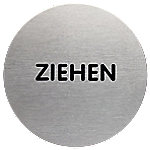 Durable Piktogramm 'Ziehen' rund 5mm Edelstahl