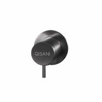 Qisani Flow thermostatische 1 -weg inbouwkraan met inbouwdeel Geborsteld PVD Gun Metal 25612.04