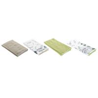 Tücher-Set  ‎Botanic grün Faser Hellgrau (2 pcs)