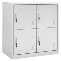 VidaXL Lockerkast 90x45x92,5 Cm Staal Lichtgrijs