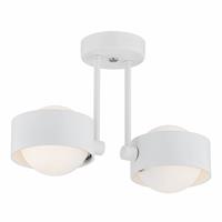 Euluna Plafondlamp Mado van staal, wit, 2-lamps