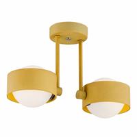 Euluna Plafondlamp Mado van staal, goud, 2-lamps