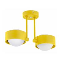 Euluna Plafondlamp Mado van staal, geel, 2-lamps