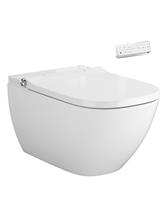 Plazan Genera Ultimate Square douche wc randloos met softclose zitting wit