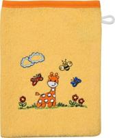 Wörner Kinder-Waschhandschuh Giraffe Frottier Giraffe gelb Gr. 15 x 20