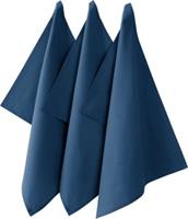 REDBEST Geschirrtuch  3er-Pack Baumwolle Seattle dunkelblau Gr. 50 x 70