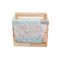 Â Babydecke 70x100 cm - Patchwork, Safari Pfefferminz- Zertifizierte Materialien - Kinderwagendecke, Kuscheldecke, Puckdecke