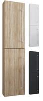 VCM Hochschrank Badmöbel Badschrank Badezimmerschrank Badinos 2 Drehtüren weiß