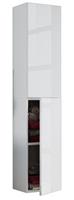 VCM Hochschrank Badezimmerschrank Badmöbel Badschrank Lendas Drehtüren weiß