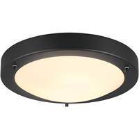 BES LED LED Plafondlamp - Badkamerlamp - Trion Condi - Opbouw Rond - Spatwaterdicht IP44 - E27 Fitting - Mat Zwart Aluminium - Ø310mm