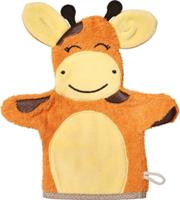 Erwin Müller Kinder-Waschhandschuh 2-in-1 Frottier Giraffe orange
