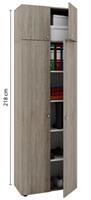 VCM Mehrzweckschrank Dielenschrank Vandol   Auswahlmöglichkeiten: +Schublade / +Aufsatz, Höhe 218 cm braun