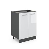 Vicco Küchenschrank Unterschrank 60 cm R-Line Anthrazit weiß