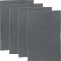 Erwin Müller Multifunktionstuch 4er-Pack Baumwolle grau Gr. 50 x 70