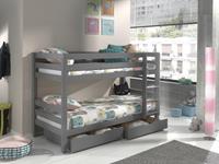 Vipack Stapelbed PINO tot de grond, met rolbodems en laden