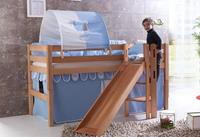 Relita Hochbett Eliyas, mit Rutsche und Textilset