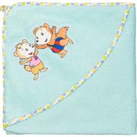 Smithy Kapuzentuch Bobo Siebenschläfer türkis 100 x cm, blau, cm