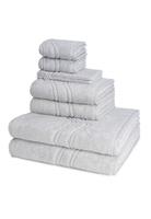 Ross 2 X Wasch- Gäste- Dusch- Handtuch im Set Cashmere feeling, grau, 8er