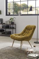 SalesFever Relaxfauteuil met xxl-stiksels, met zwarte of naturelkleurige poten