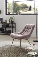 SalesFever Relaxfauteuil met xxl-stiksels, met zwarte of naturelkleurige poten
