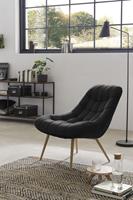 SalesFever Relaxfauteuil met xxl-stiksels, met zwarte of naturelkleurige poten