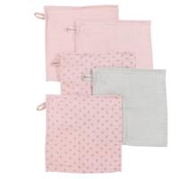 roba Washandenset van 5 Lil Planet roze 25 x 25 cm