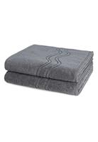 Ross 2 X Duschtuch - Im Set Cashmere feeling, dunkelgrau, 70 140cm