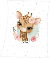 BabyBest Microvezel fleece deken Giraffe 75 x 100 cm