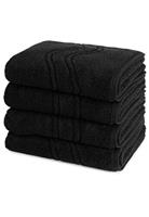 Ross 4 X Handtuch - im Set Cashmere feeling, schwarz, 50 100cm