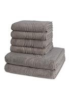 Ross 4 X Handtuch 2 Duschtuch - im Set Cashmere feeling, braun, 6er